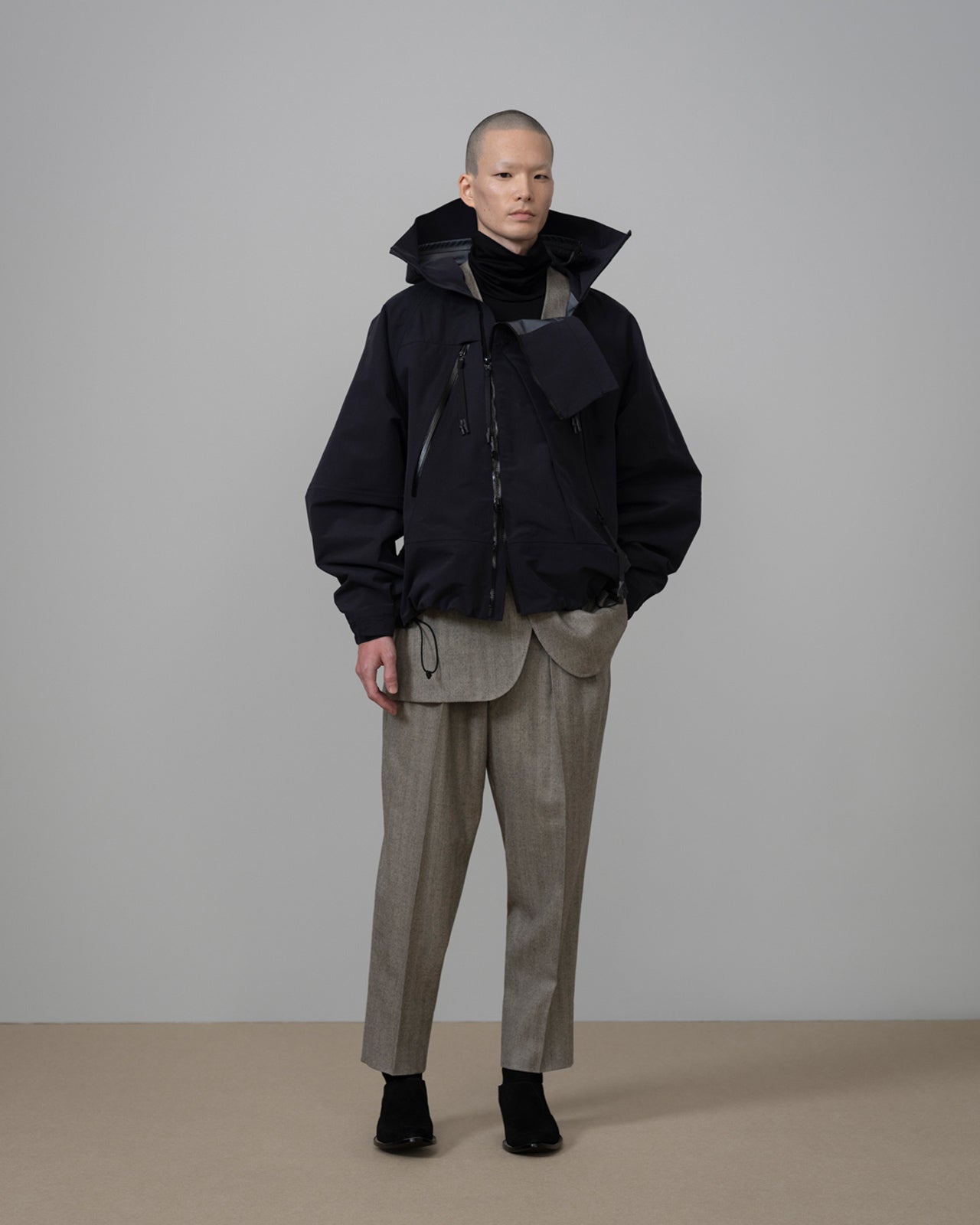 NO COLLAR LONG JACKET RM252-035