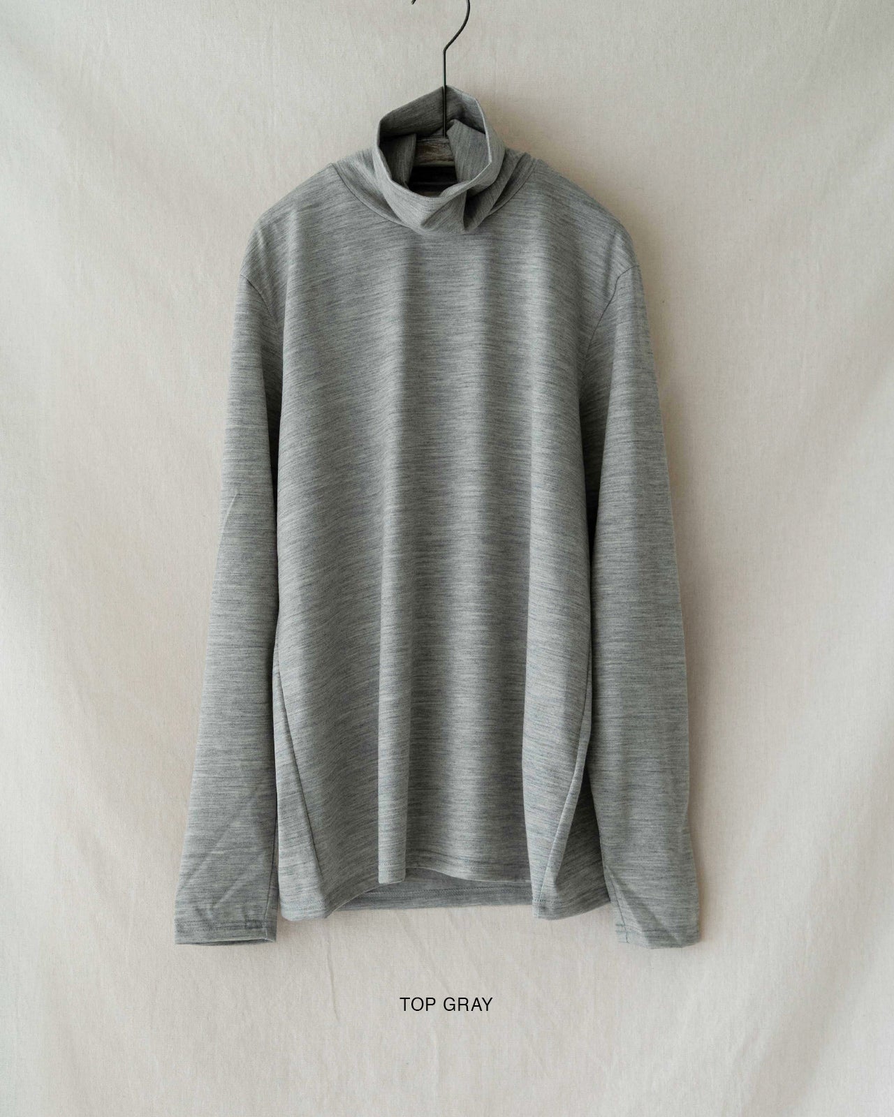 WASHABLE-WOOL HIGH NECK SHIRT RM252-043