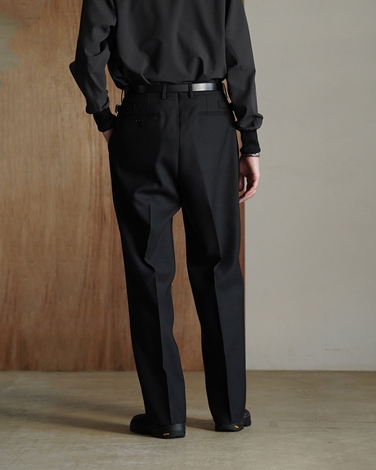 RAINMAKER WIDE TROUSERS サイズ4 黒 23SS RAINMAKER レインメーカー ワイドパンツ ワイドトラウザー メンズ WIDE