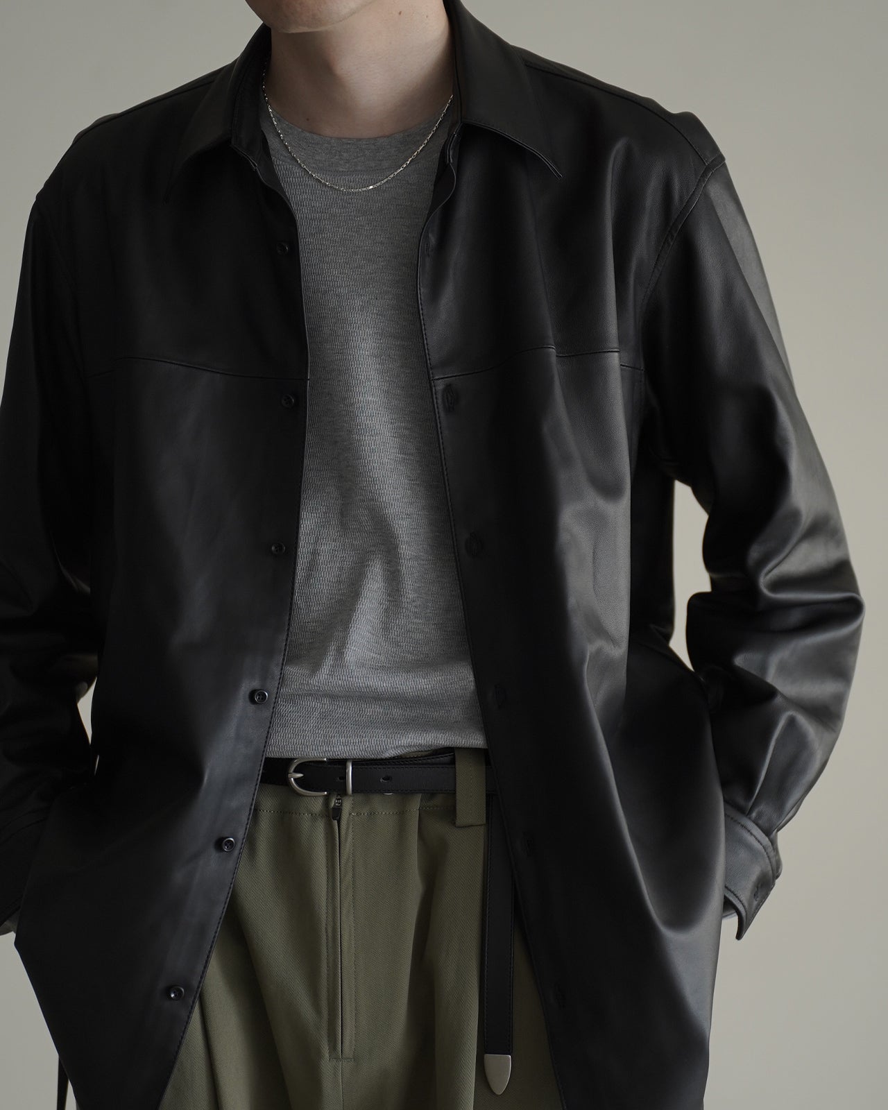LEATHER DOUGI SHIRT RM262-001