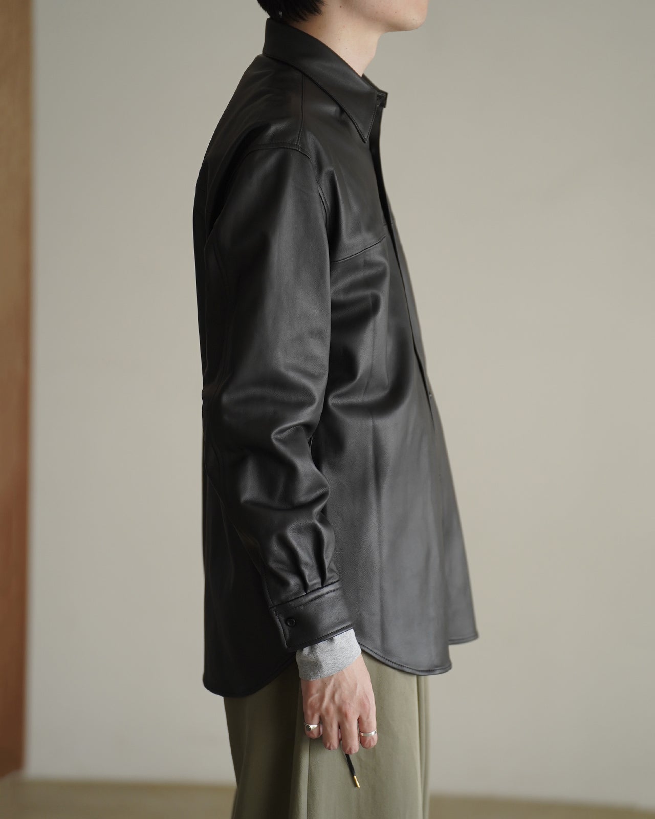 LEATHER DOUGI SHIRT RM262-001