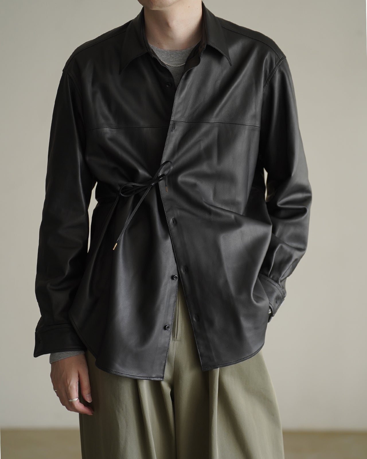 LEATHER DOUGI SHIRT RM262-001