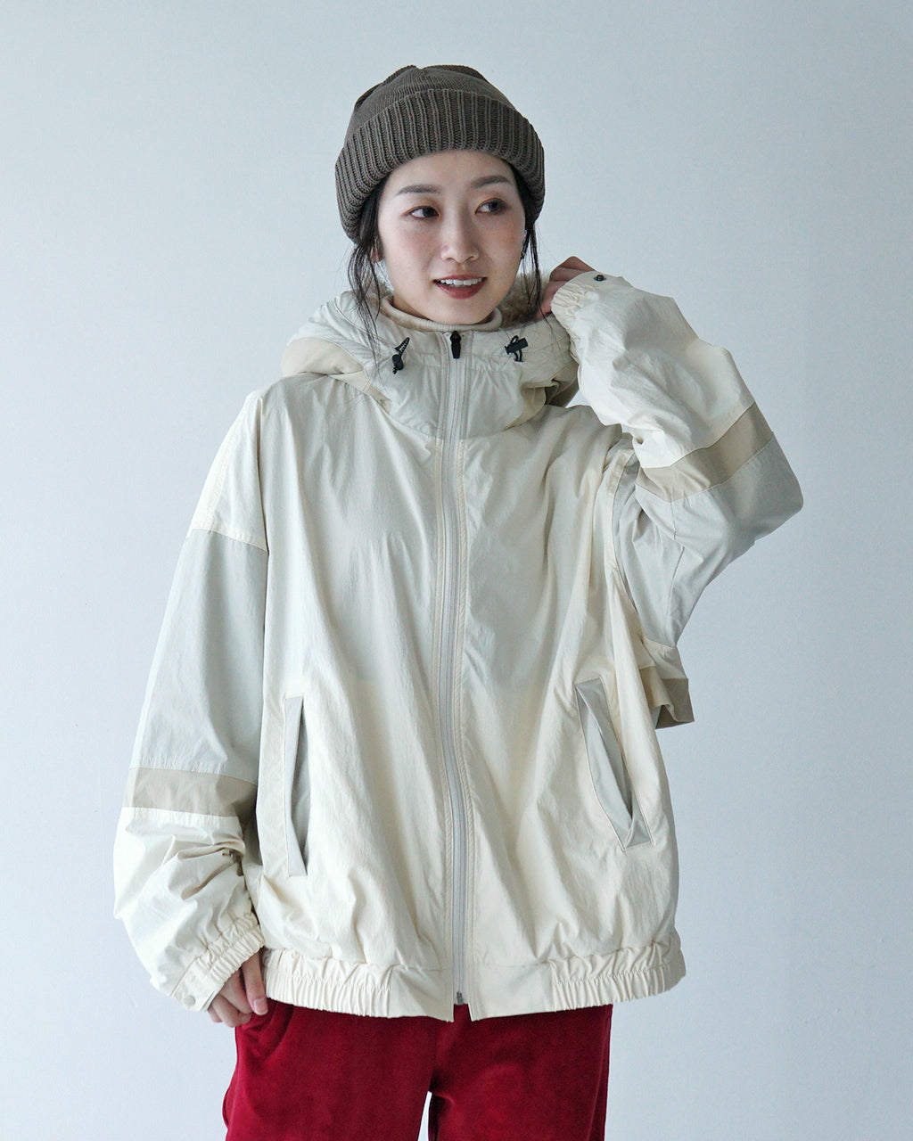 【SALE！40%OFF】REMI RELIEF レミレリーフ ワッシャーフードジャケット ライトアウター ナイロン ストレッチ エステルボア RN27353028 【送料無料】