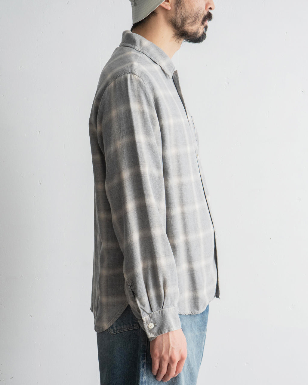 ＼早得24時間限定ポイント10倍／REMI RELIEF レミレリーフ レーヨン ツイル オンブレー シャツ SHIRT チェック RN28369042【送料無料】