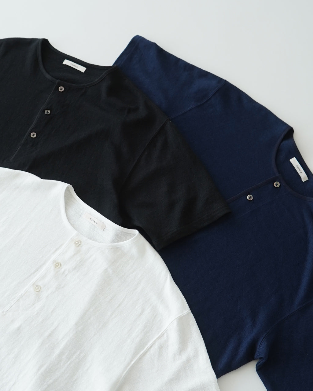 rinoneca リノネカ フレンチリネン100% 10オンス ヘンリーネック プルオーバー 10OZ 半袖 トップス Tシャツ カットソー RNC001【送料無料】【クーポン対象外】
