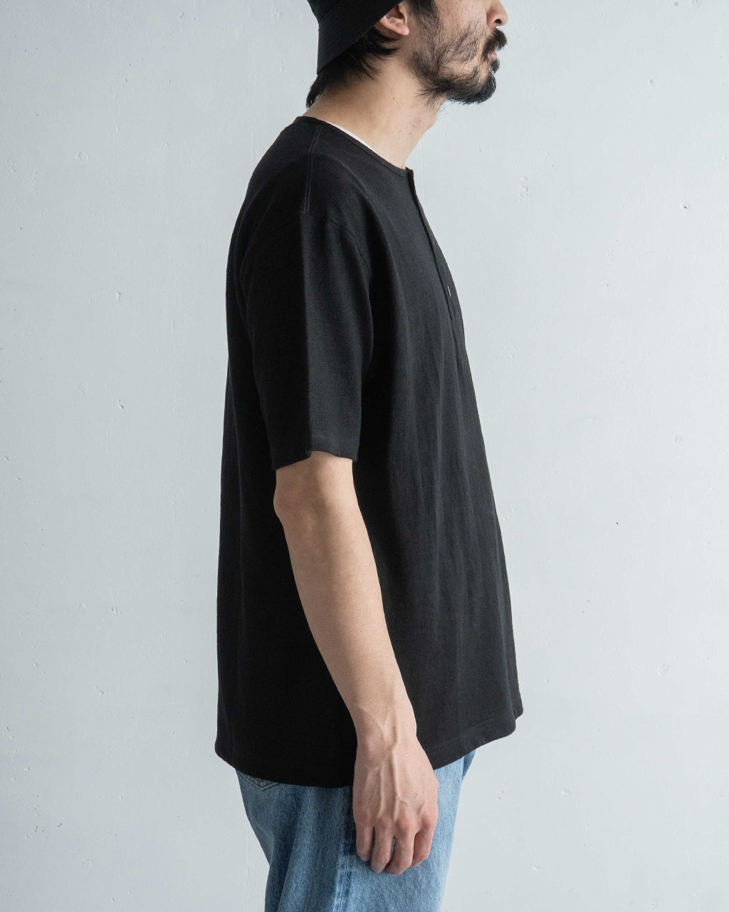 rinoneca リノネカ フレンチリネン100% 10オンス ヘンリーネック プルオーバー 10OZ 半袖 トップス Tシャツ カットソー RNC001【送料無料】【クーポン対象外】