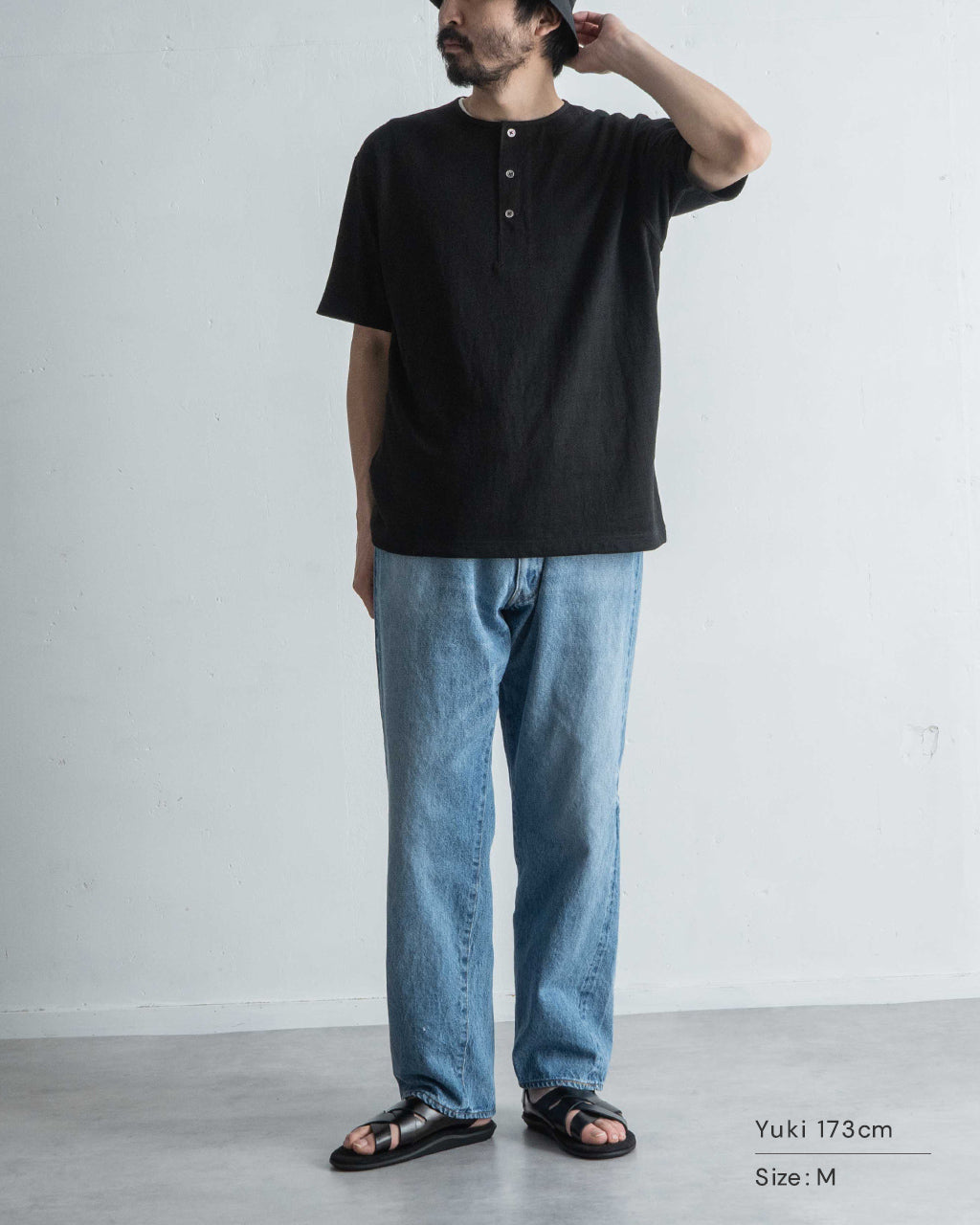 rinoneca リノネカ フレンチリネン100% 10オンス ヘンリーネック プルオーバー 10OZ 半袖 トップス Tシャツ カットソー RNC001【送料無料】【クーポン対象外】