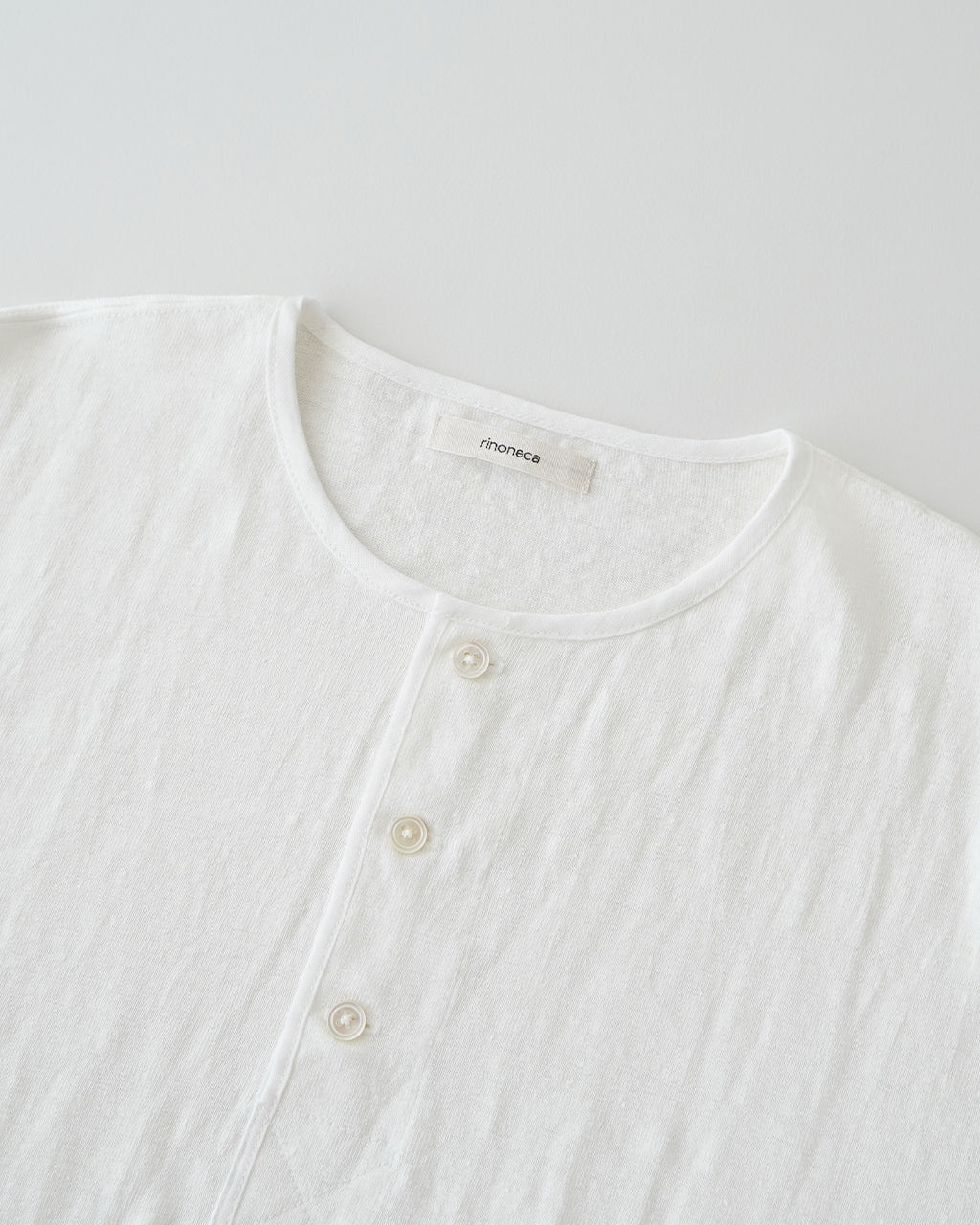 rinoneca リノネカ フレンチリネン100% 10オンス ヘンリーネック プルオーバー 10OZ 半袖 トップス Tシャツ カットソー RNC001【送料無料】【クーポン対象外】