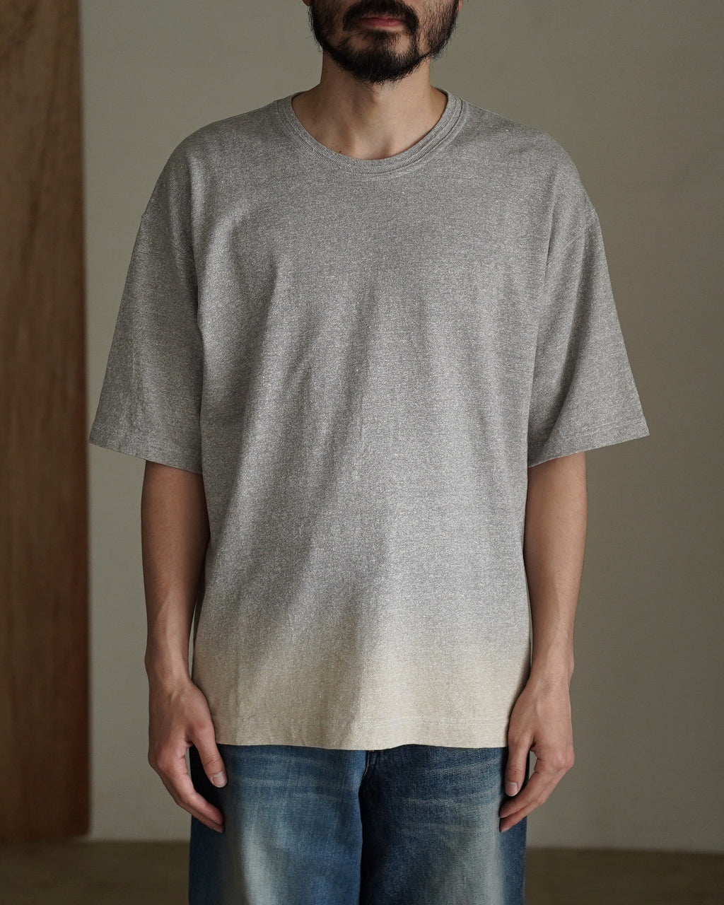 rinoneca リネン 強撚コットン 半袖Tシャツ クルーネック｜Crouka(クローカ)