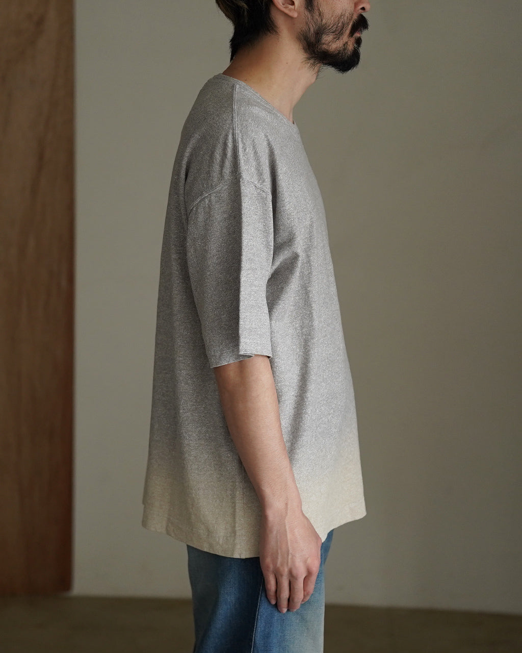 rinoneca リネン 強撚コットン 半袖Tシャツ クルーネック｜Crouka(クローカ)