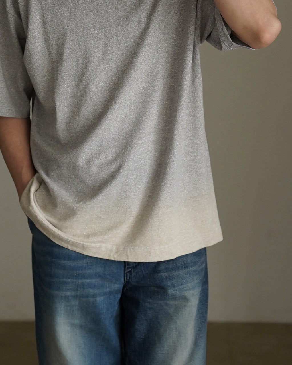 rinoneca リネン 強撚コットン 半袖Tシャツ クルーネック｜Crouka(クローカ)