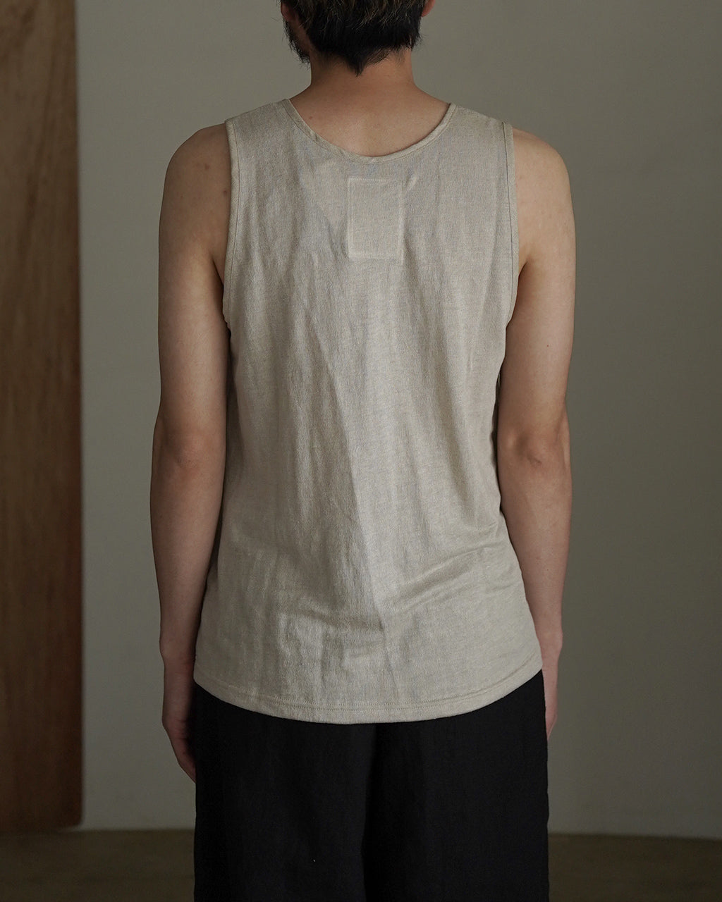 rinoneca リノネカ リネンピケ タンクトップ メンズ LINEN PIQUE