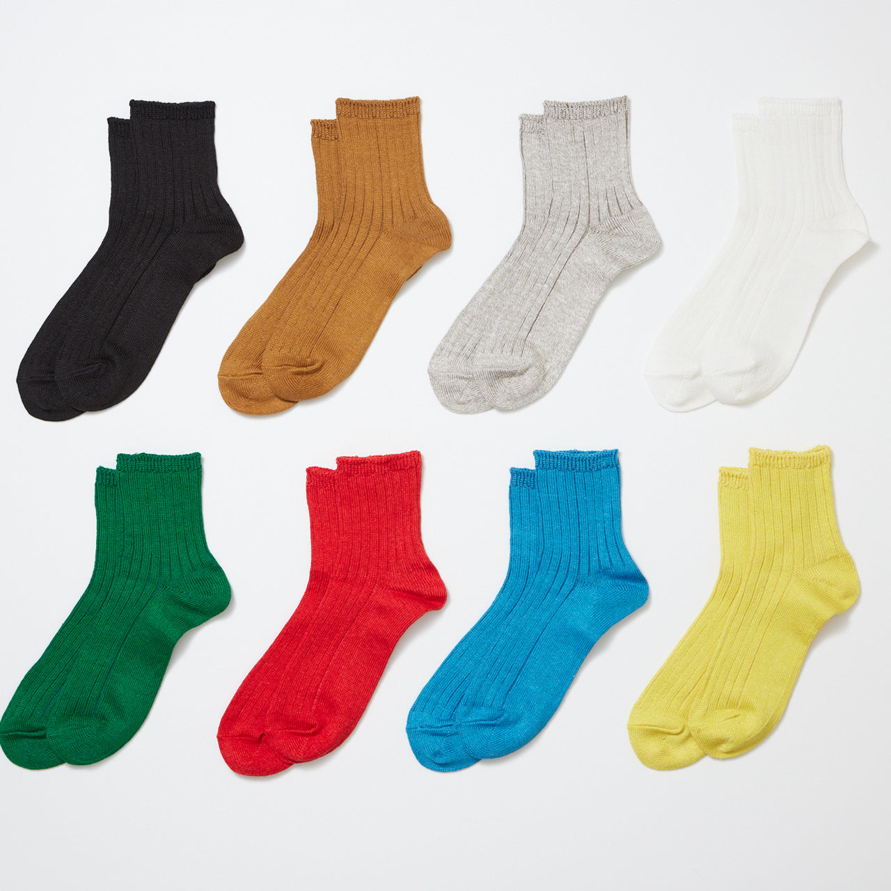 ROTOTO ロトト リネン コットン リブド アンクル ソックス LINEN COTTON RIBBED ANKLE SOCKS 靴下 R1462 【メール便可】