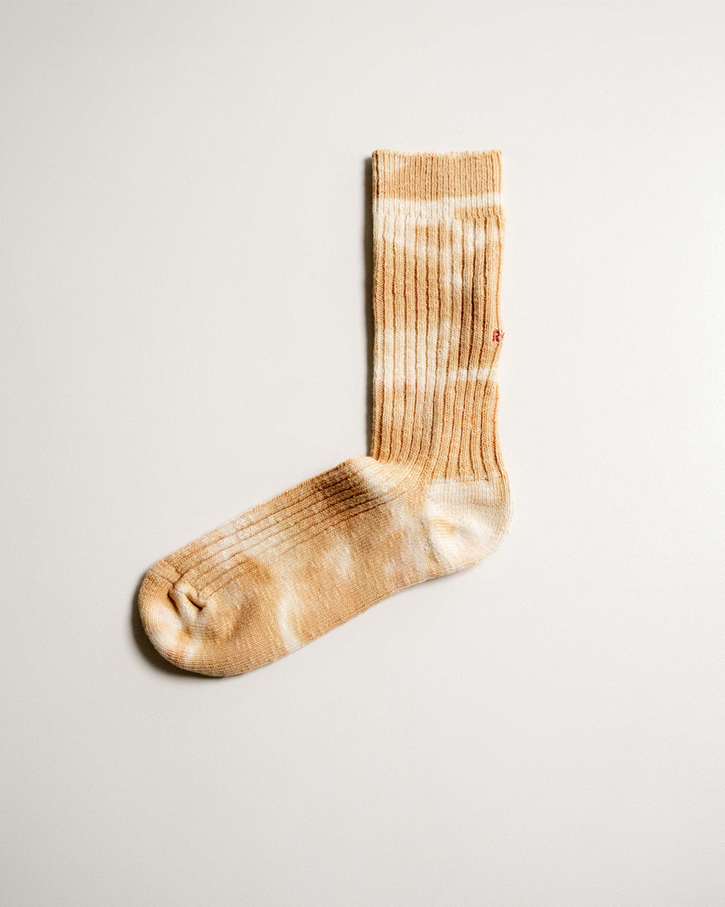 ROTOTO ロトト タイダイ リブ クルーソックス TIE DYE RIBBED CREW SOCKS 靴下 日本製 ロゴ コットン R1603【メール便可】
