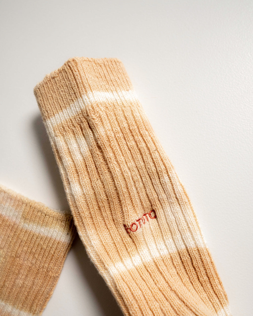 ROTOTO ロトト タイダイ リブ クルーソックス TIE DYE RIBBED CREW SOCKS 靴下 日本製 ロゴ コットン R1603【メール便可】