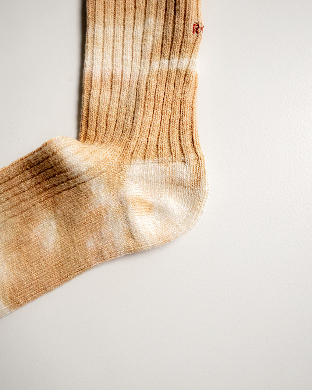 ROTOTO ロトト タイダイ リブ クルーソックス TIE DYE RIBBED CREW SOCKS 靴下 日本製 ロゴ コットン R1603【メール便可】