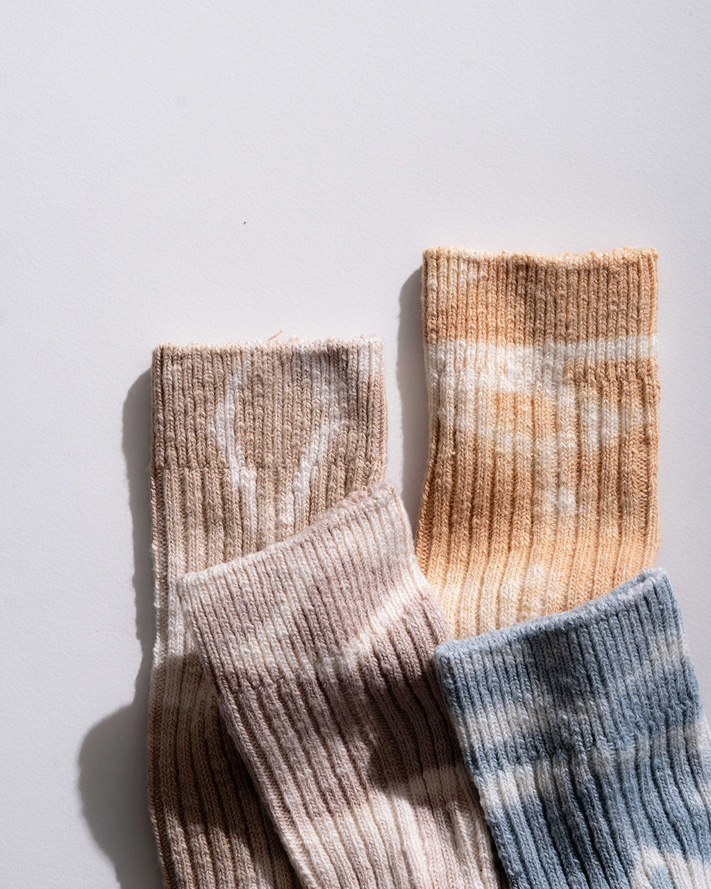 ROTOTO ロトト タイダイ リブ クルーソックス TIE DYE RIBBED CREW SOCKS 靴下 日本製 ロゴ コットン R1603【メール便可】
