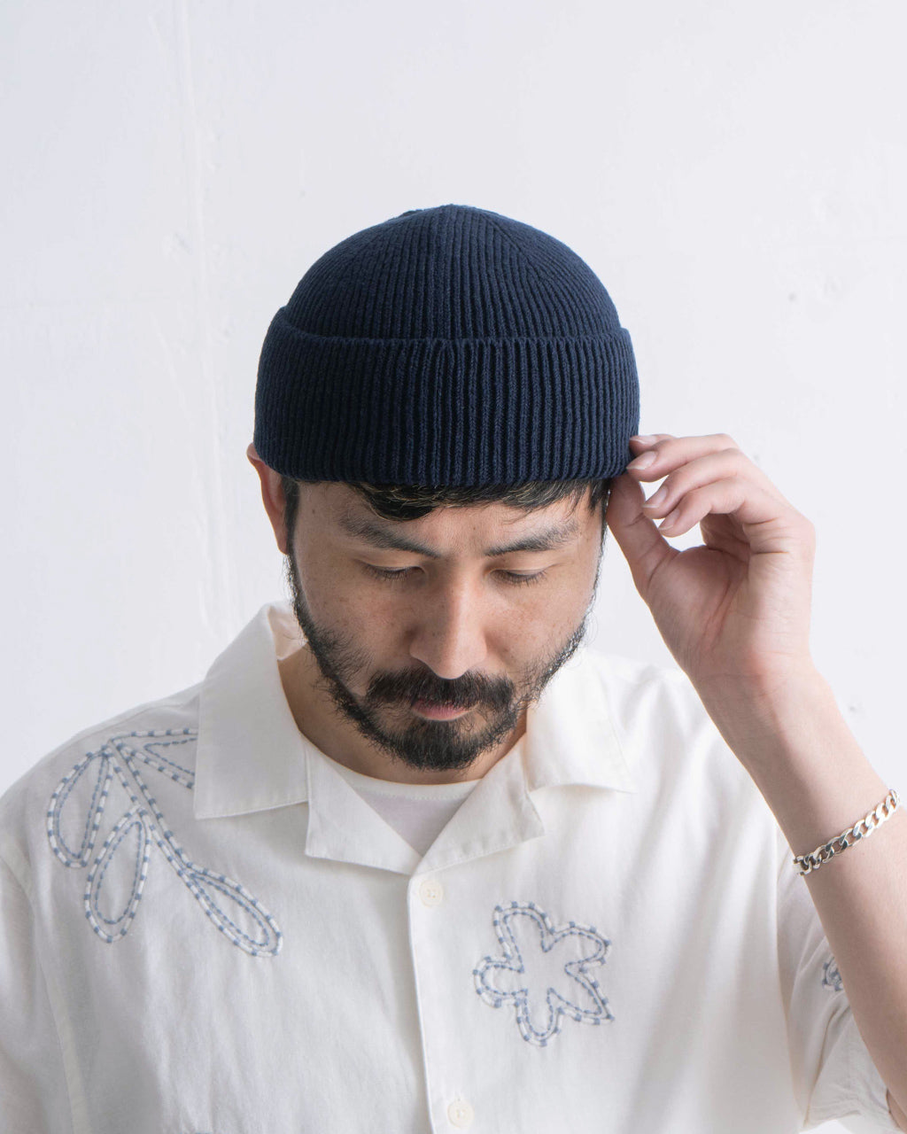 ROTOTO ロトト 和紙 リサイクル コットン ビーニー WASHI RECYCLED COTTON BEANIE 帽子 ニット帽 キャップ リブ R5136-SS25