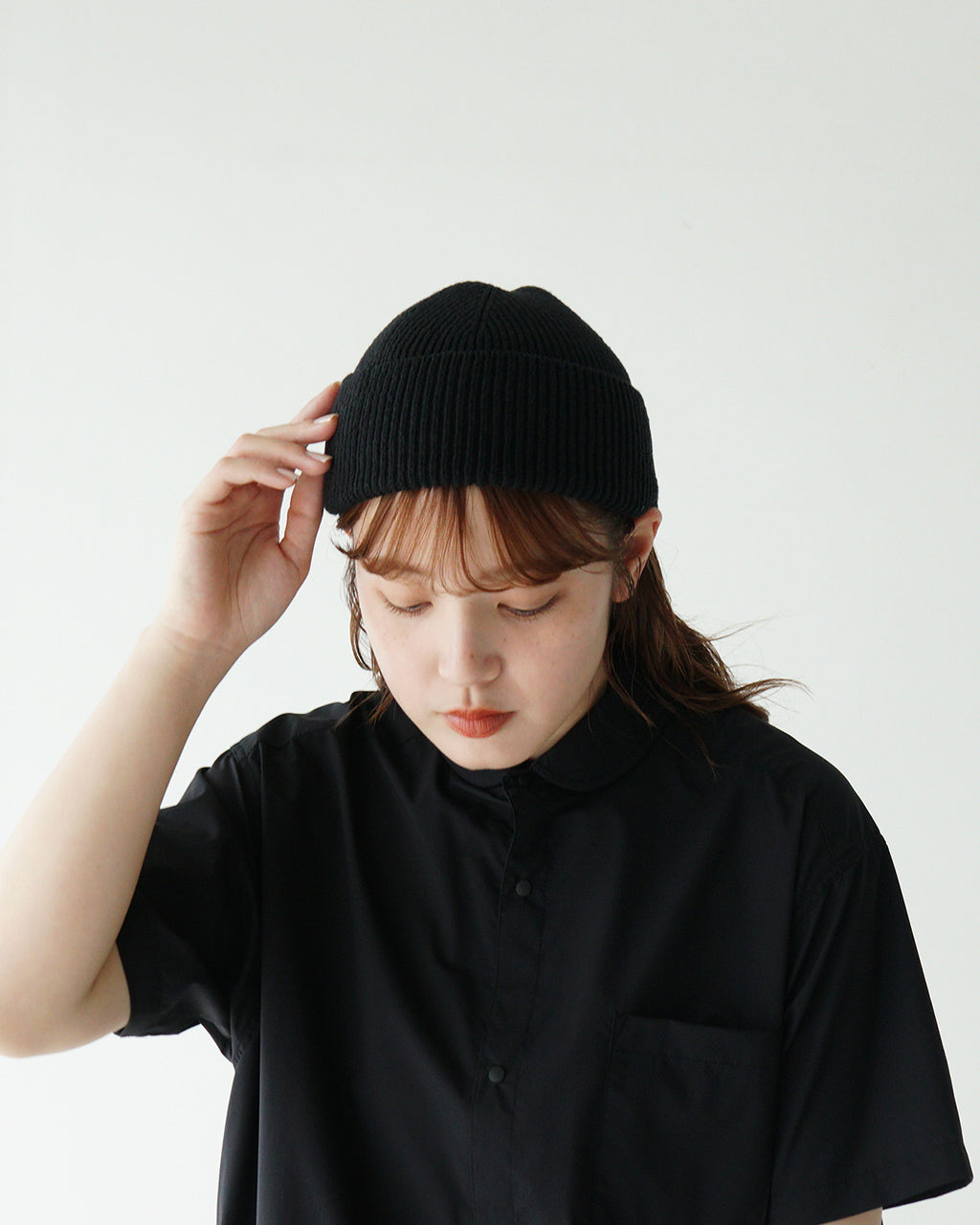 ROTOTO ロトト 和紙 リサイクル コットン ビーニー WASHI RECYCLED COTTON BEANIE 帽子 ニット帽 キャップ リブ R5136-SS25