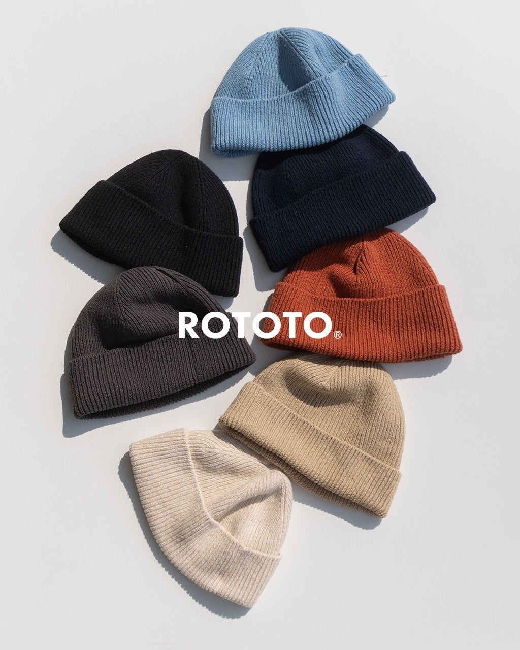 ROTOTO ロトト 和紙 リサイクル コットン ビーニー WASHI RECYCLED COTTON BEANIE 帽子 ニット帽 キャップ リブ R5136-SS25