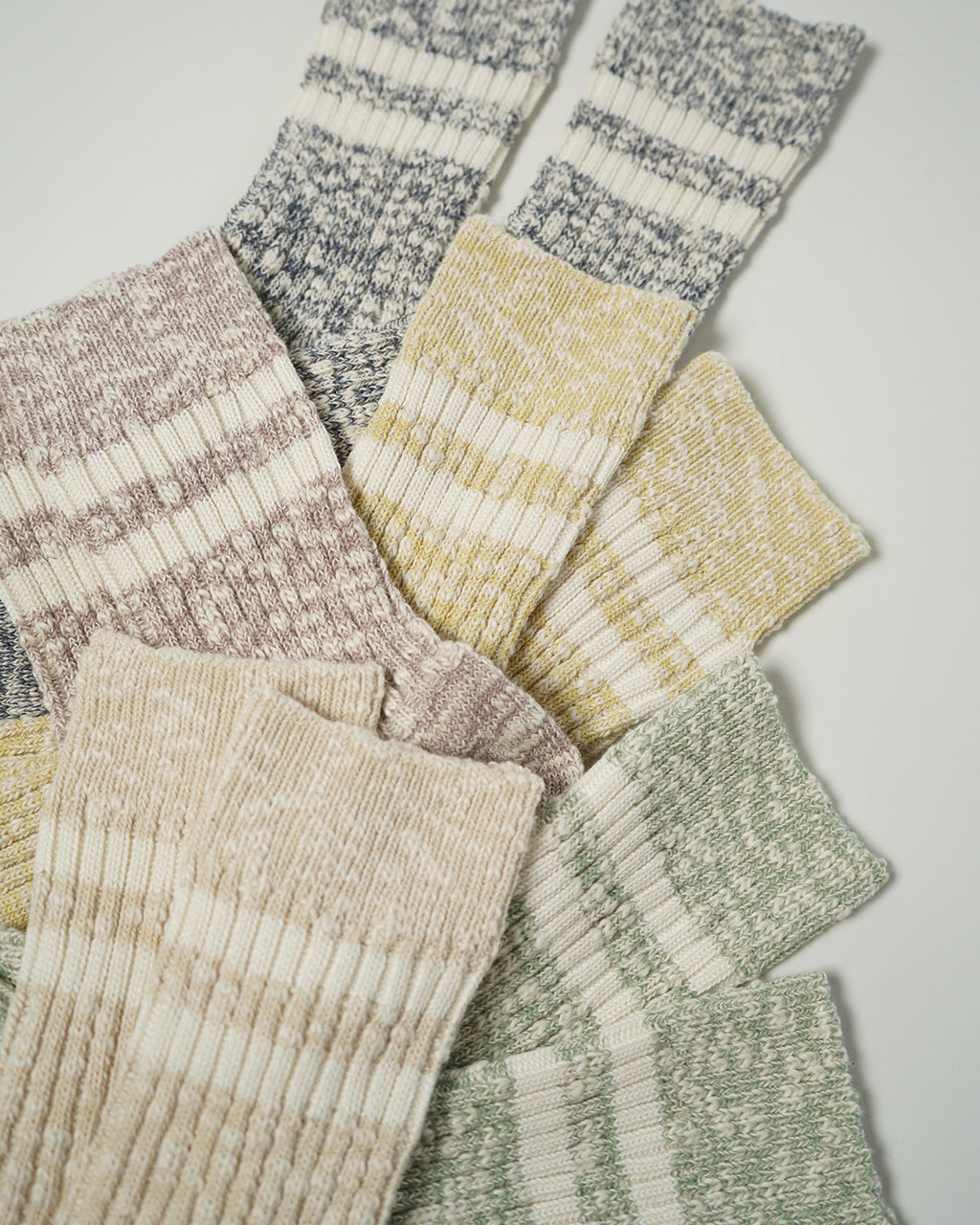 ロトト ROTOTO スラブ ストライプ ソックス OG COTTON SLUB STRIPE SOCKS オーガニックコットン ボーダー 靴下  R1485【クーポン対象外】【メール便可】