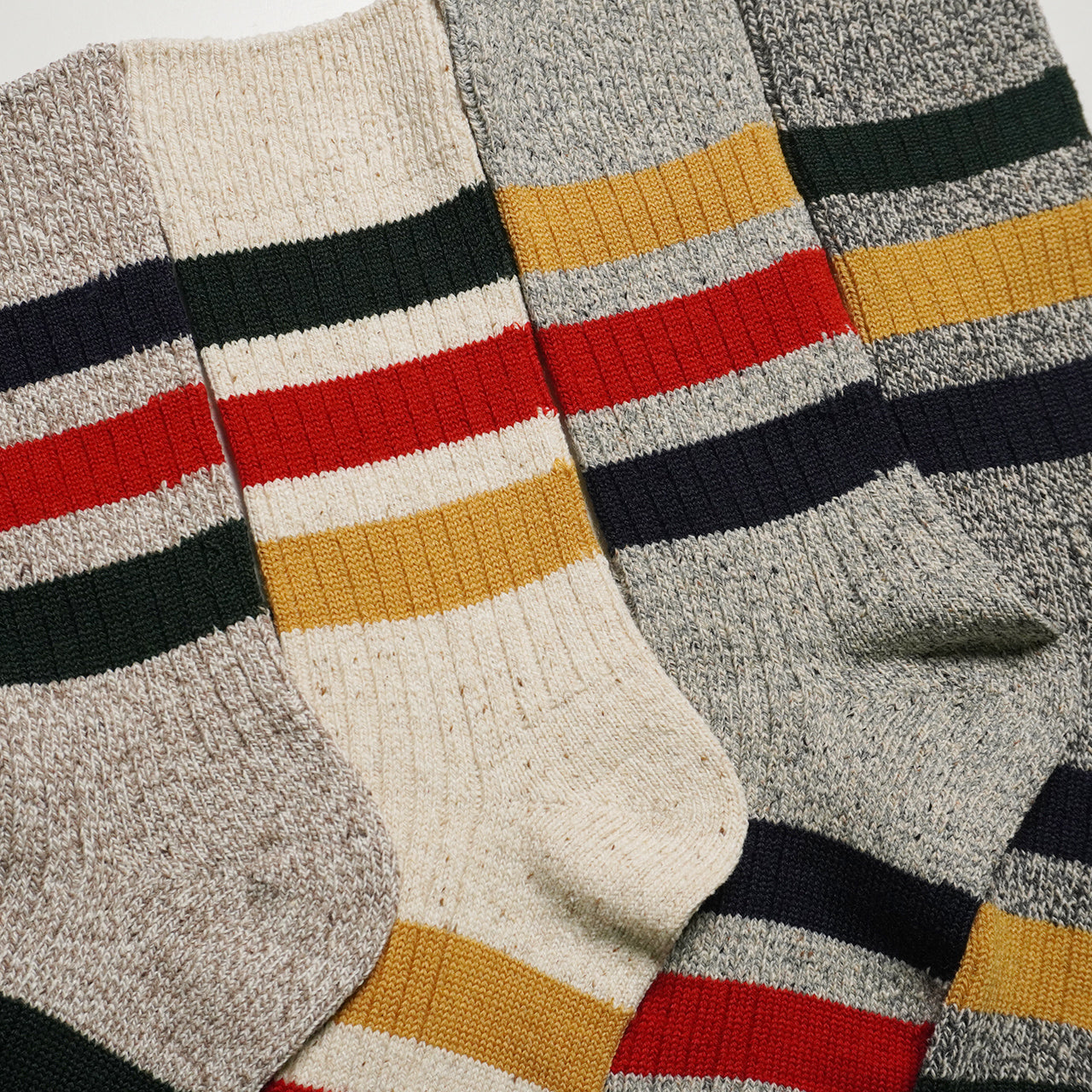 ROTOTO ロトト クルーソックス ストライプ PARK STRIPE CREW SOCKS 靴下 レッグウェア R1501【メール便可】