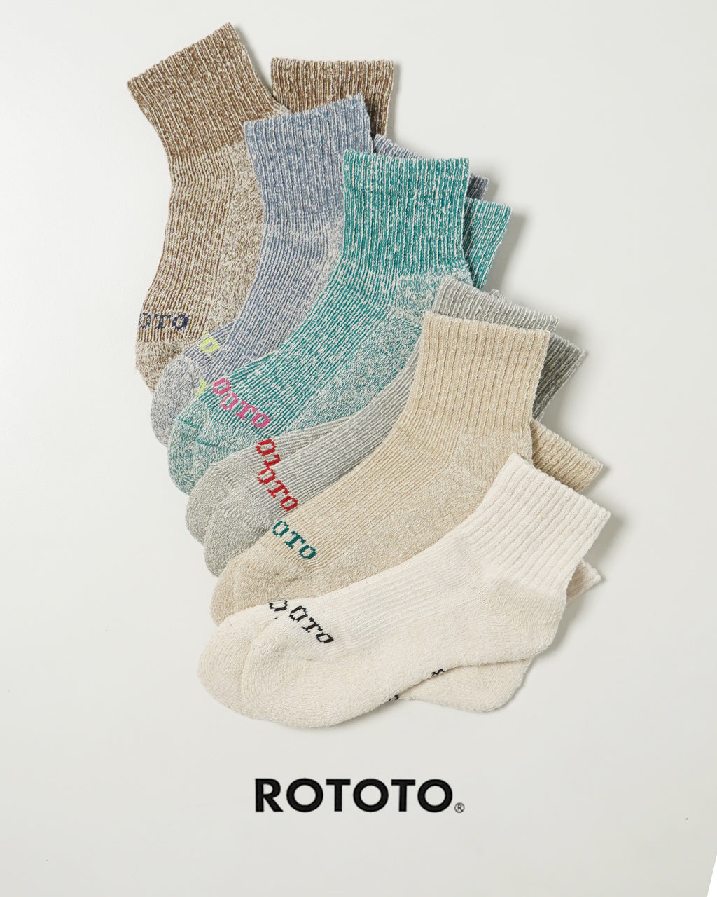 ROTOTO ロトト ヘンプ オーガニックコットン パイル アンクル ソックス HEMP ORGANIC COTTON PILE ANKLE SOCKS 靴下 R1509 ギフト【クーポン対象外】【メール便可】