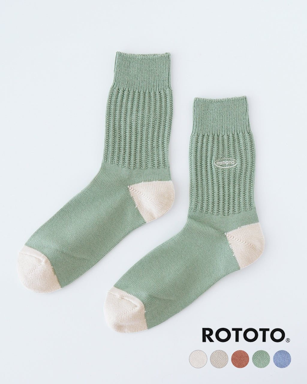 ROTOTO ロトト 90’s ロゴ クルー ソックス 90’s LOGO CREW SOCKS 靴下 R1528【クーポン対象外】