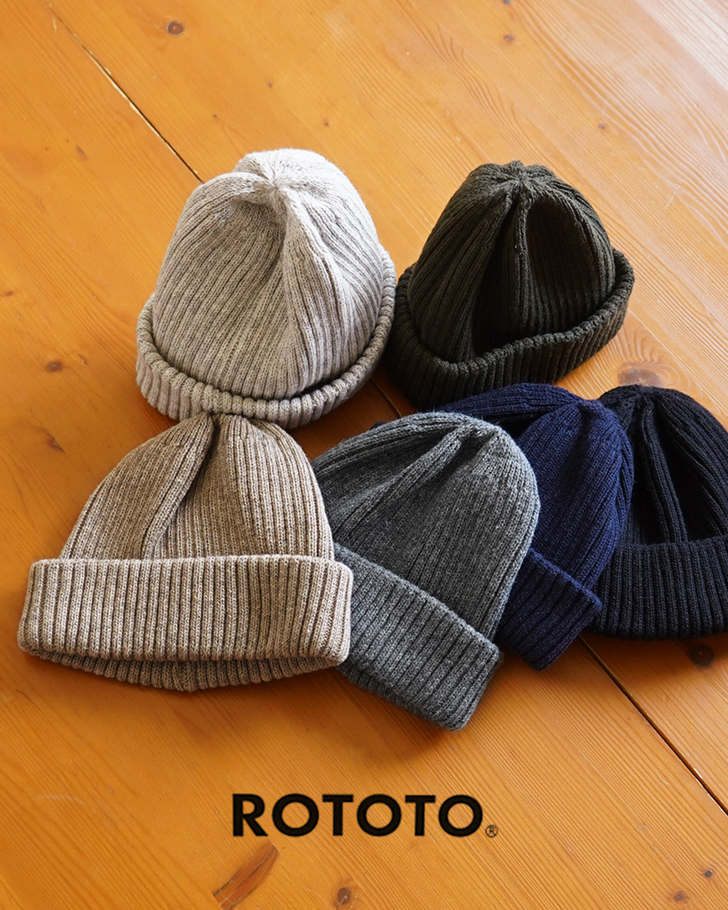 【アウトレット！30%OFF】ロトト ROTOTO リサイクル ウール ポリエステル ビーニー RECYCLE W/PL 2×2 BEANIE ニットキャップ R5054【メール便可】