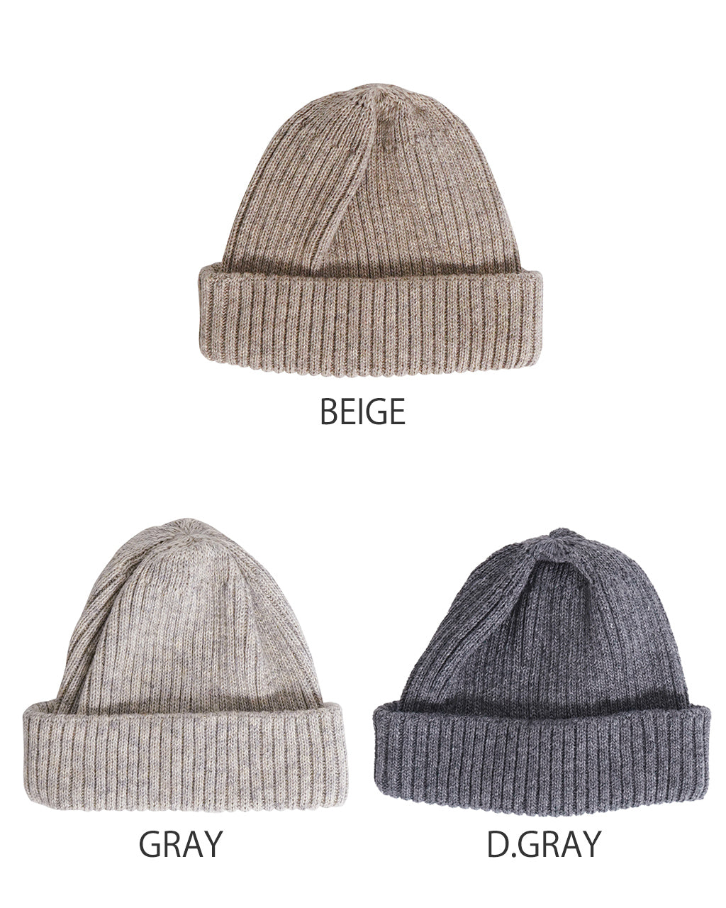 ロトト ROTOTO リサイクル ウール ポリエステル ビーニー RECYCLE W/PL 2×2 BEANIE ニットキャップ R5054【メール便可】