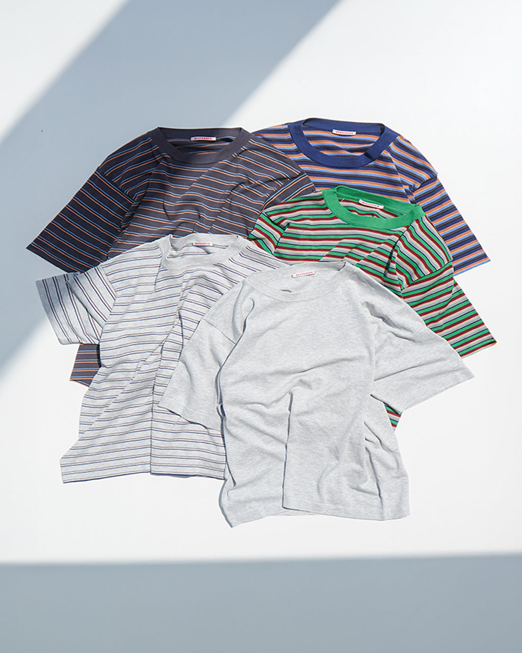 RYE TENDER ライテンダー 半袖ニット Tシャツ CENTERE TEE クルーネック カットソー コットン ソリッド コットン 020012500