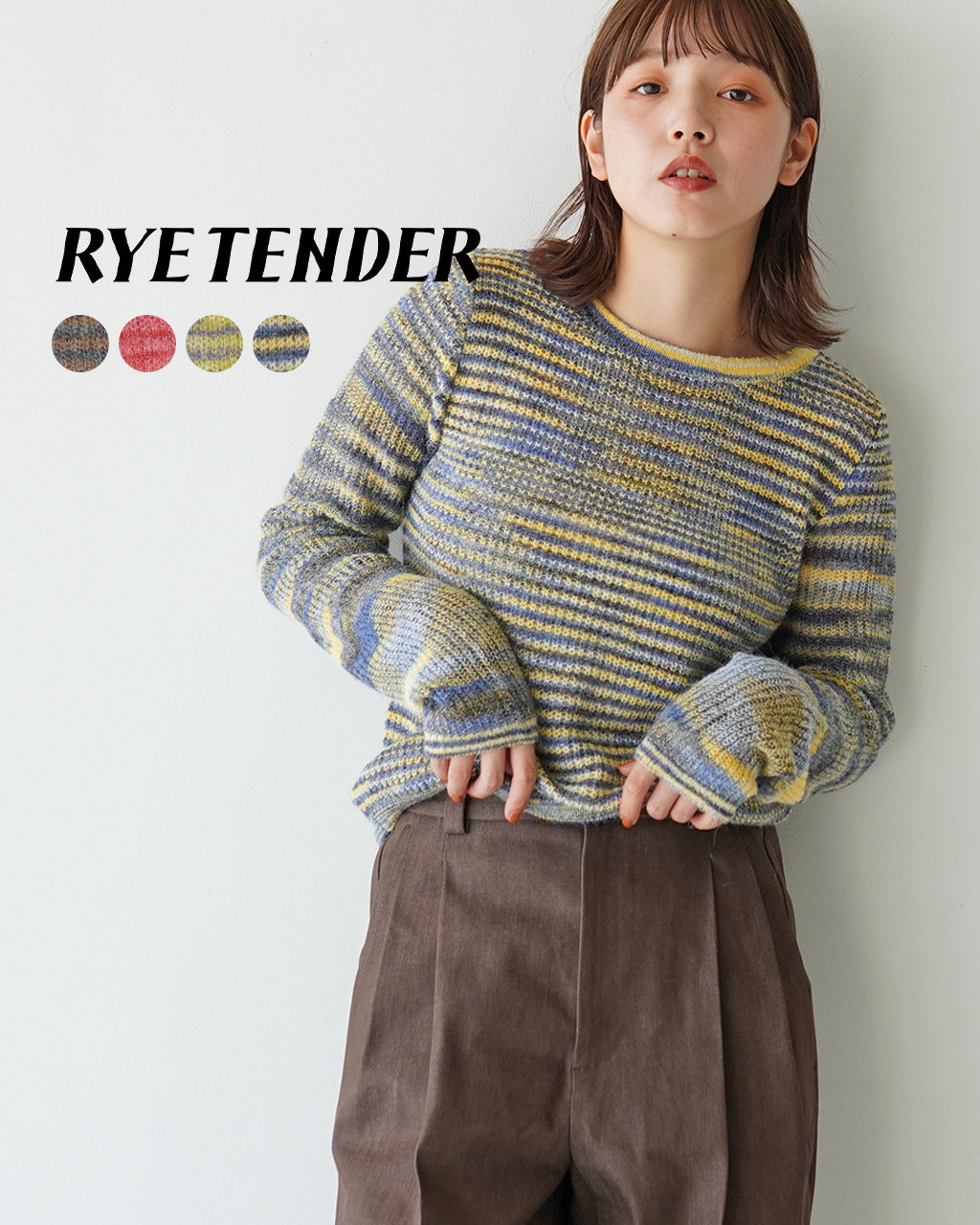 RYE TENDER FAILE TOP Sheer Knit Sweater Short Length 24FW-RT-017 [Free Shipping] [★] 