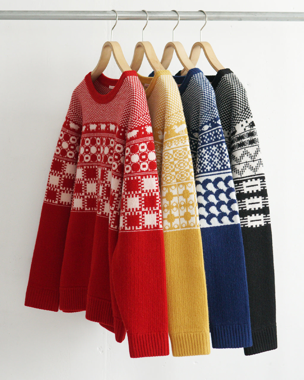 【SALE！50%OFF】RYETENDER ライテンダー ジャカード ニット BROOME SWEATER ウール カシミア プルオーバー セーター オーバーサイズ R21-02-01-006【送料無料】