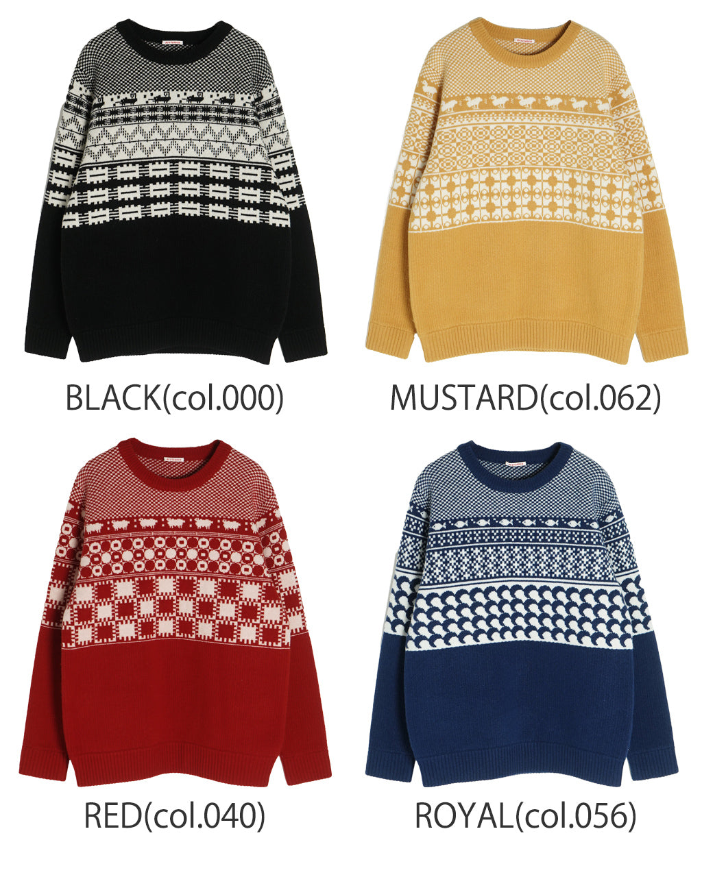 【SALE！50%OFF】RYETENDER ライテンダー ジャカード ニット BROOME SWEATER ウール カシミア プルオーバー セーター オーバーサイズ R21-02-01-006【送料無料】