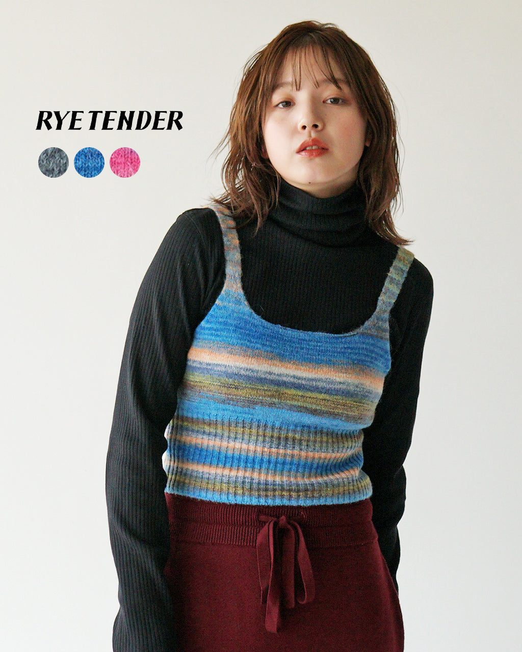 【SALE！30%OFF】RYETENDER ライテンダー ニット ビスチェ LINDEN TANK リンデン タンク キャミソール ニット セーター R22-02-01-018【送料無料】