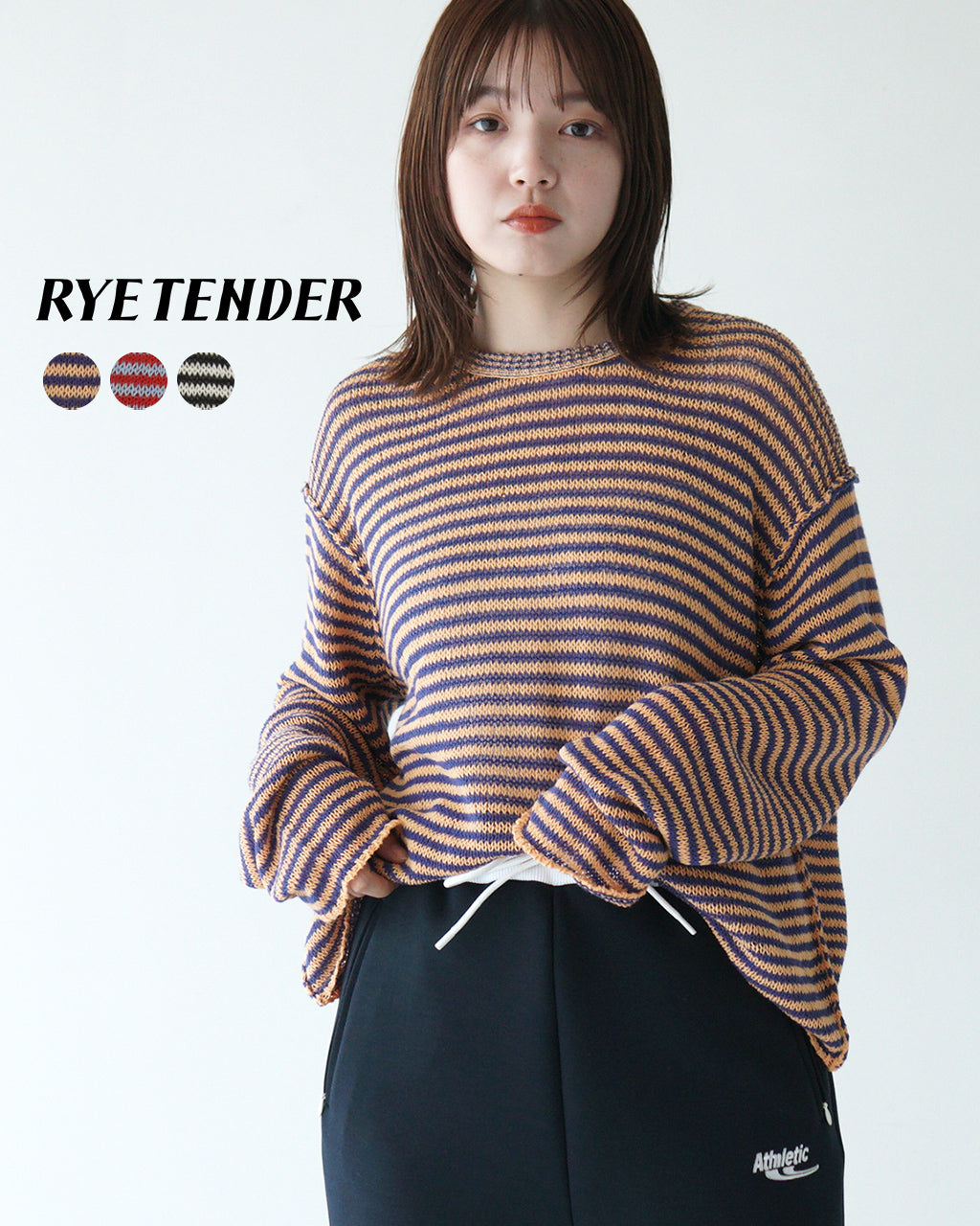 RYE TENDER Sheer Border Top ONTRA TOP Ontra Top Linen Cotton 10182500 [Free Shipping] 