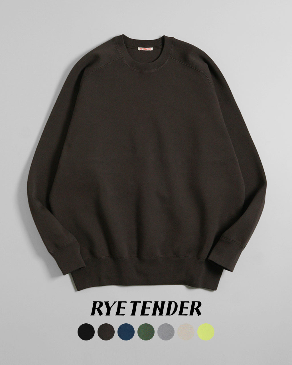 RYE TENDER 라이텐더 나소 스웨터 NASSAU SWEATER 스웨트 라글란 슬리브 풀오버 R24-01-01-002 24FW-RT-009【무료우송】[★] 