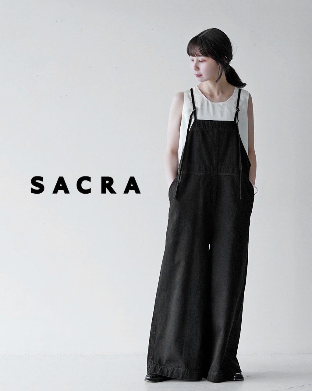 SACRA VINTAGE DENIM SALOPETTE Overalls All-in-one 125111051 [Free Shipping] 