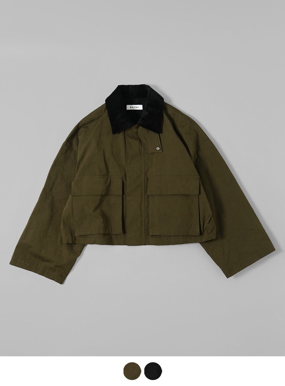 SACRA Waxed High Density Cloth Short Jacket Field Jacket 124503031 [Free Shipping] 