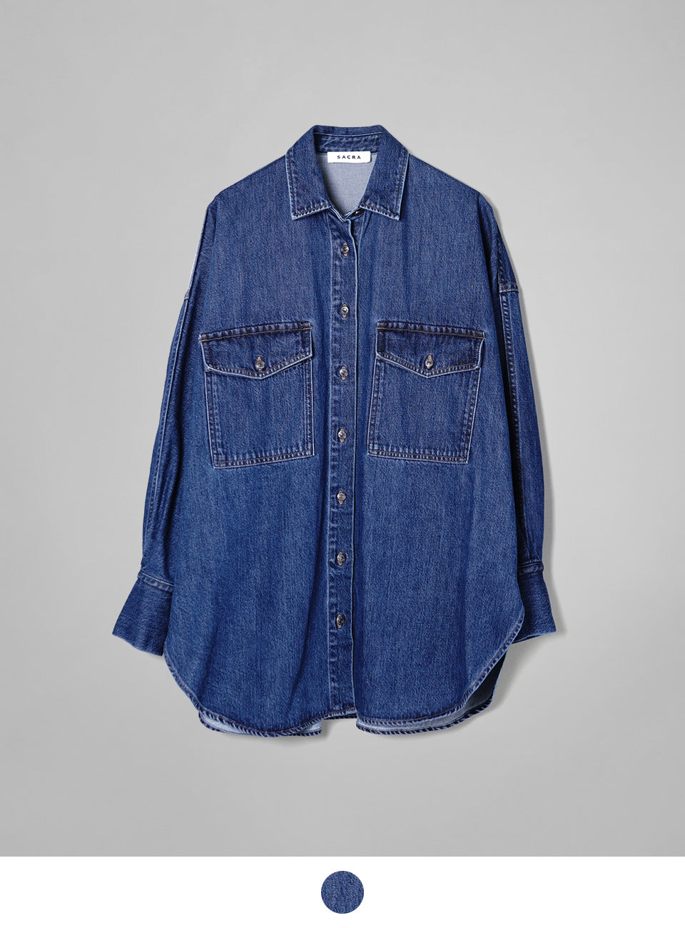 SACRA Authentic Denim Shirt Jacket Light Outerwear 124514071 [Free Shipping] 