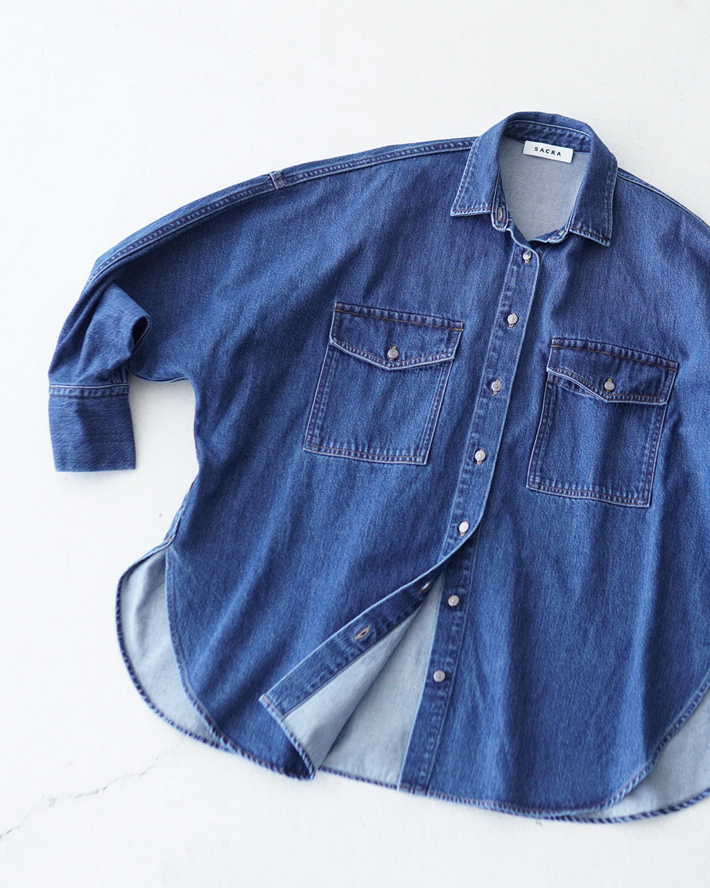 SACRA サクラ オーセンティック デニム シャツ AUTHENTIC DENIM SHIRT ジャケット ライトアウター 124514071【送料無料】