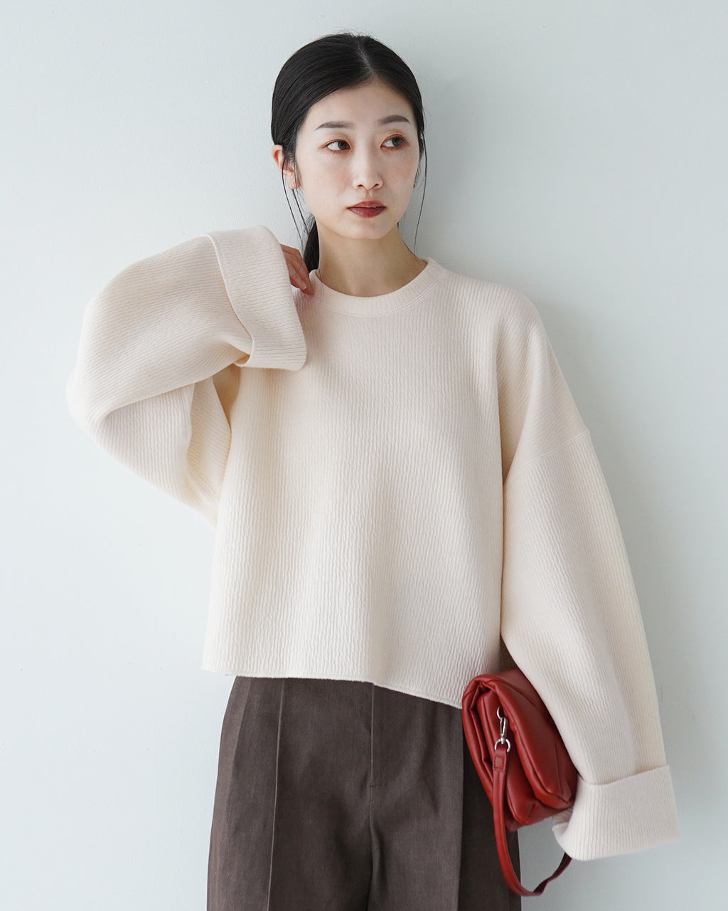 SACRA サクラ ウーレンコットン プルオーバー トップ WOOLEN COTTON TOP トップス 124550091【送料無料】