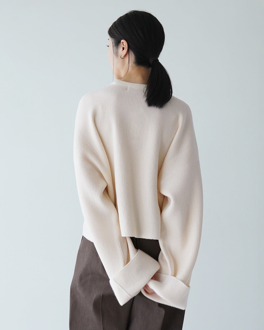 SACRA サクラ ウーレンコットン プルオーバー トップ WOOLEN COTTON TOP トップス 124550091【送料無料】