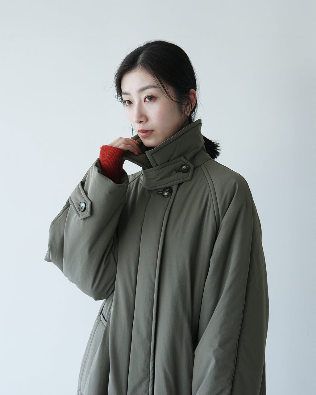 SACRA サクラ パディング タフタ コート PADDING TAFFETA COAT ロング ステンカラーコート 124600011【送料無料】