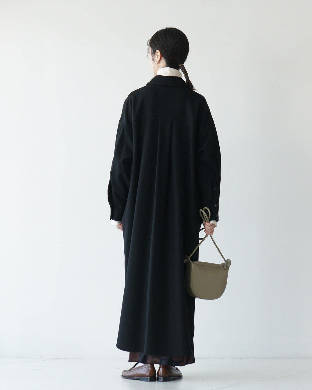 【SALE！40%OFF】SACRA サクラ カシミヤ シャツワンピース CASHMERE BOTANY MELTON OP ボタニー メルトン 124607041【送料無料】