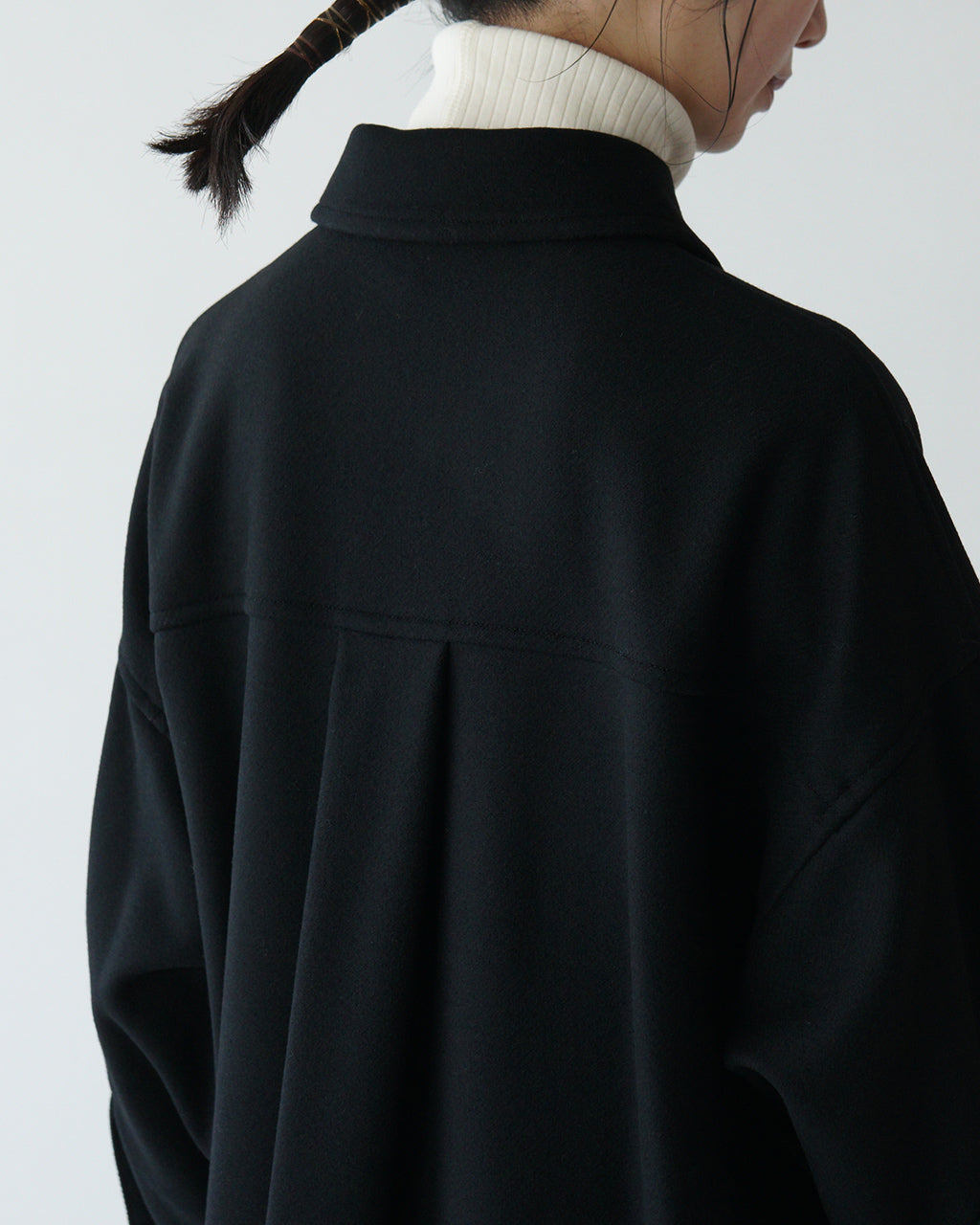 SACRA サクラ カシミヤ シャツワンピース CASHMERE BOTANY MELTON OP ボタニー メルトン 124607041【送料無料】