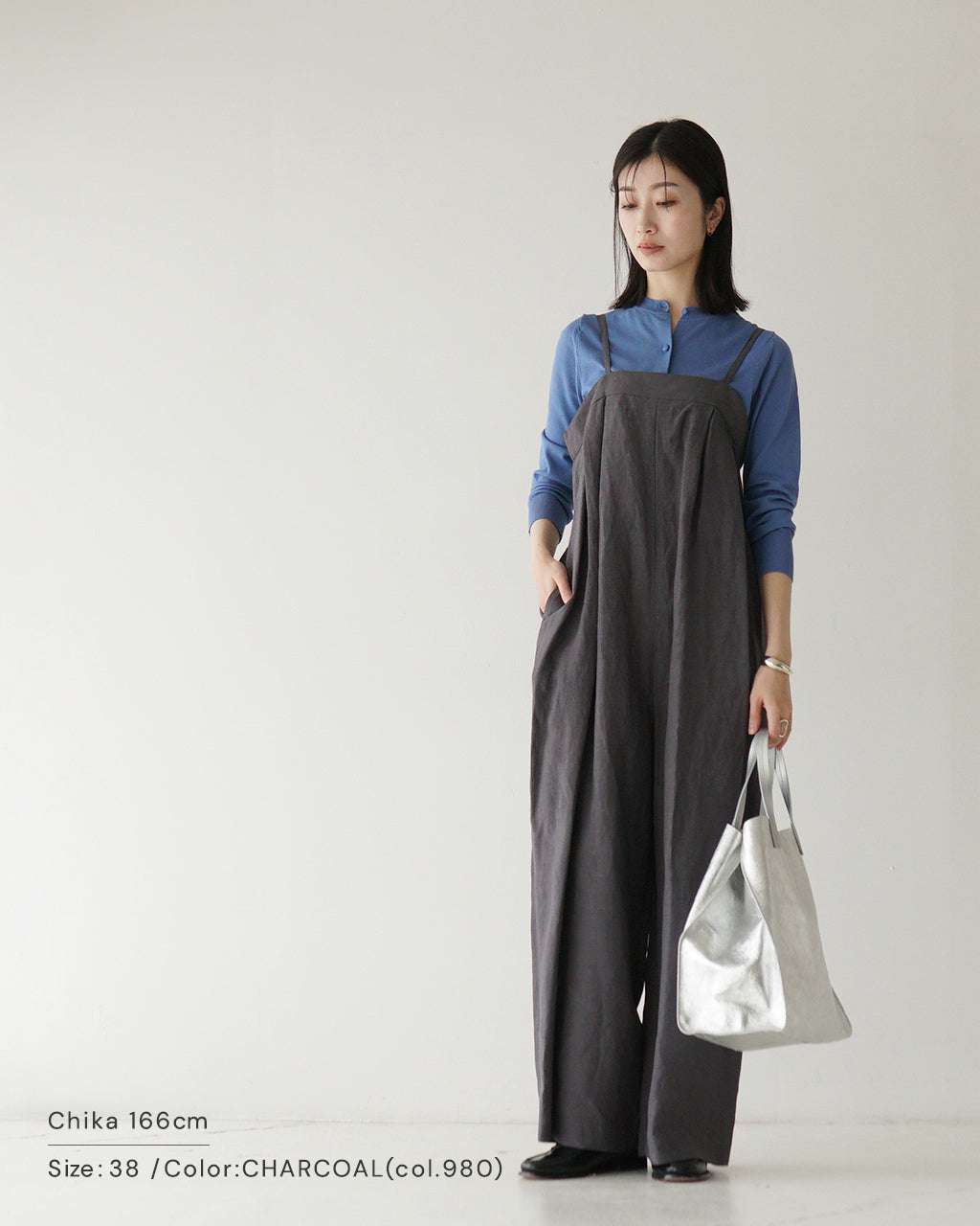 SACRA サクラ レーヨンリネンタンブル サロペット RAYON LINEN TUMBLE SALOPETTE キャミソール オールインワン オーバーオール 125109051【送料無料】