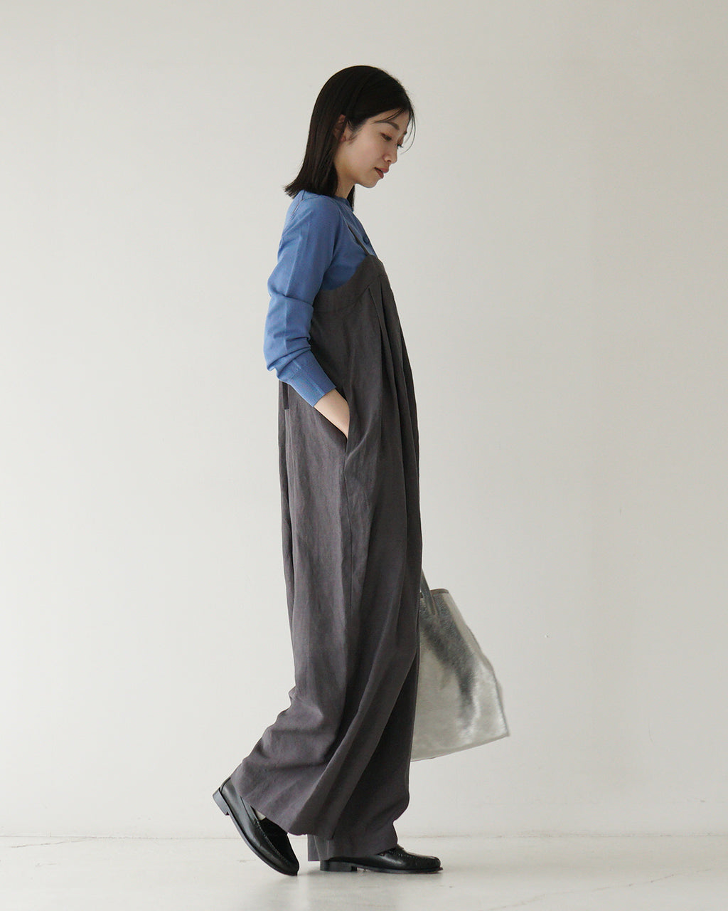 SACRA サクラ レーヨンリネンタンブル サロペット RAYON LINEN TUMBLE SALOPETTE キャミソール オールインワン オーバーオール 125109051【送料無料】