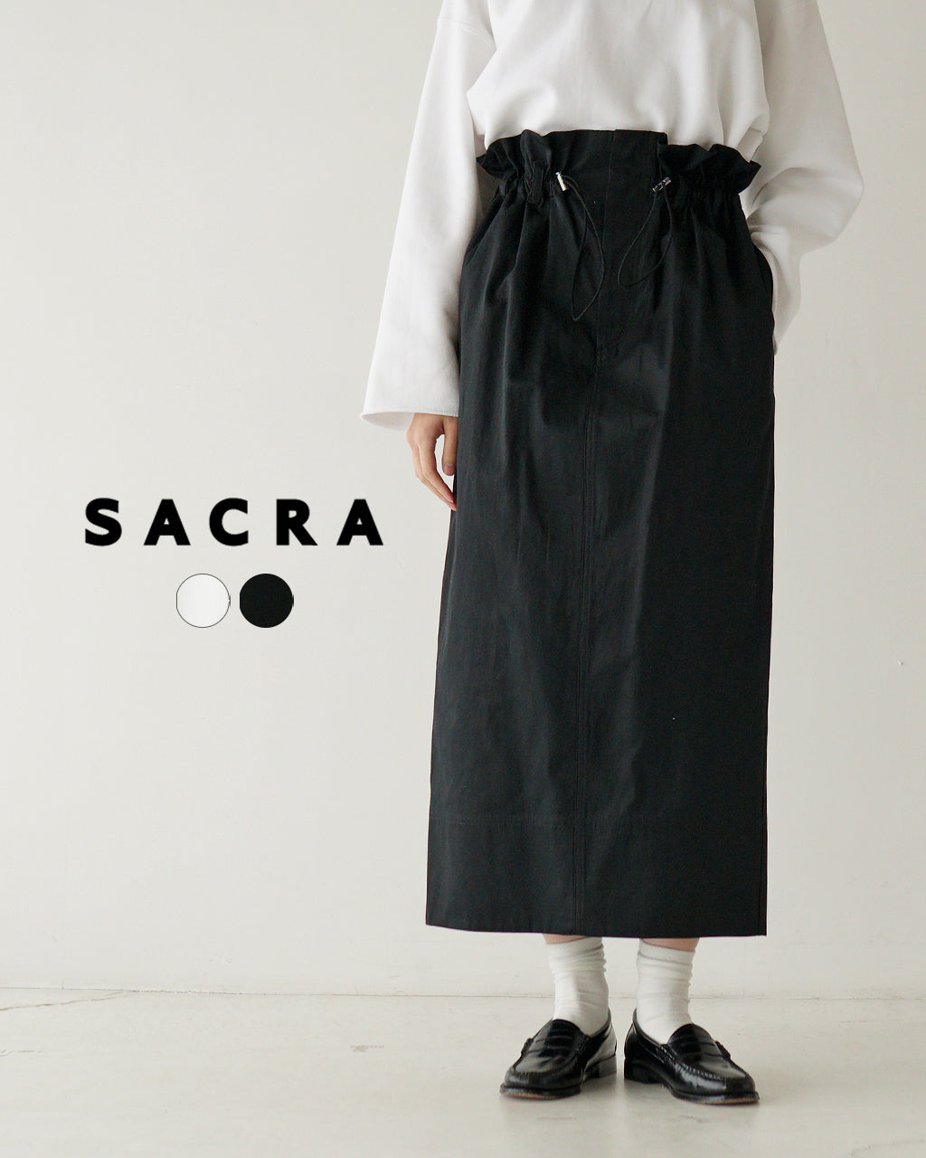 サクラ SACRA ハイカウント ドライ ギャバジン スカート H.COUNT DRY GABERDINE SKIRT タイトスカート 125123121【送料無料】