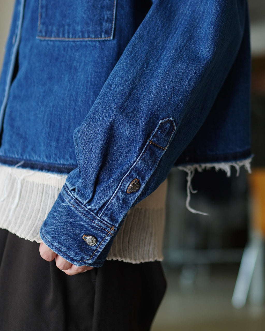 SACRA AUTHENTIC DENIM CROPPED SHIRT 125513071